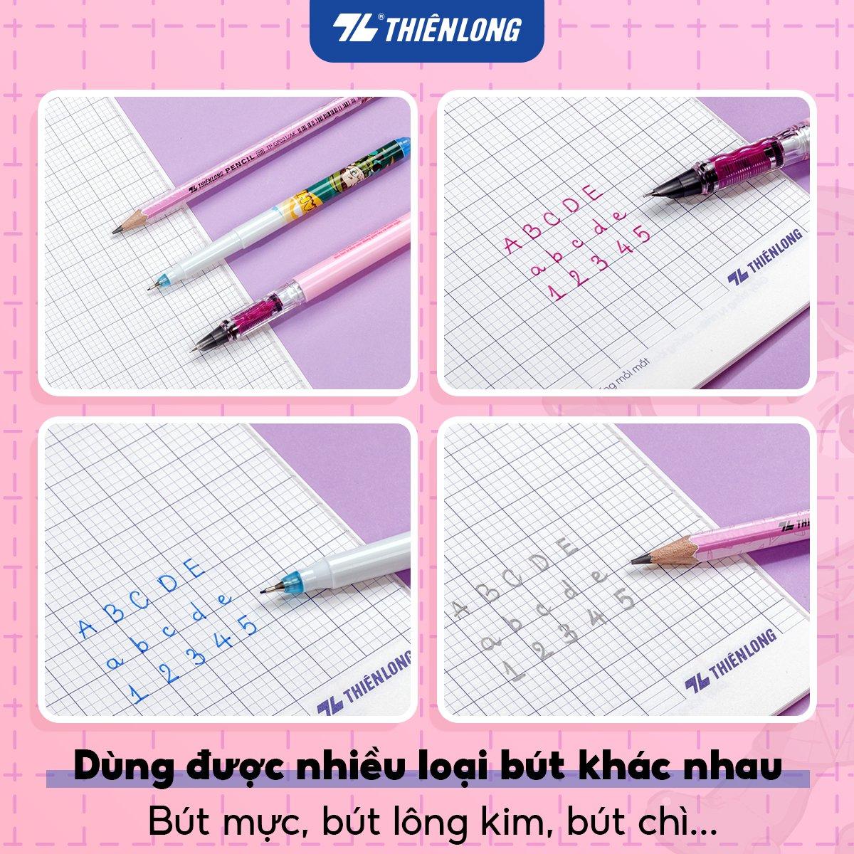 Combo 5 Tập học sinh 48 trang 5 ô ly vuông 2.5mm chấm kẻ 2/3 120gsm NB-120 Thiên Long - Mẫu ngẫu nhiên