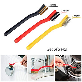 Set 03 chiếc bàn chải sắt Echo Metal,  giúp vệ sinh những nơi nhỏ hẹp, các ngóc ngách khó tiếp cận - nội địa Nhật Bản 