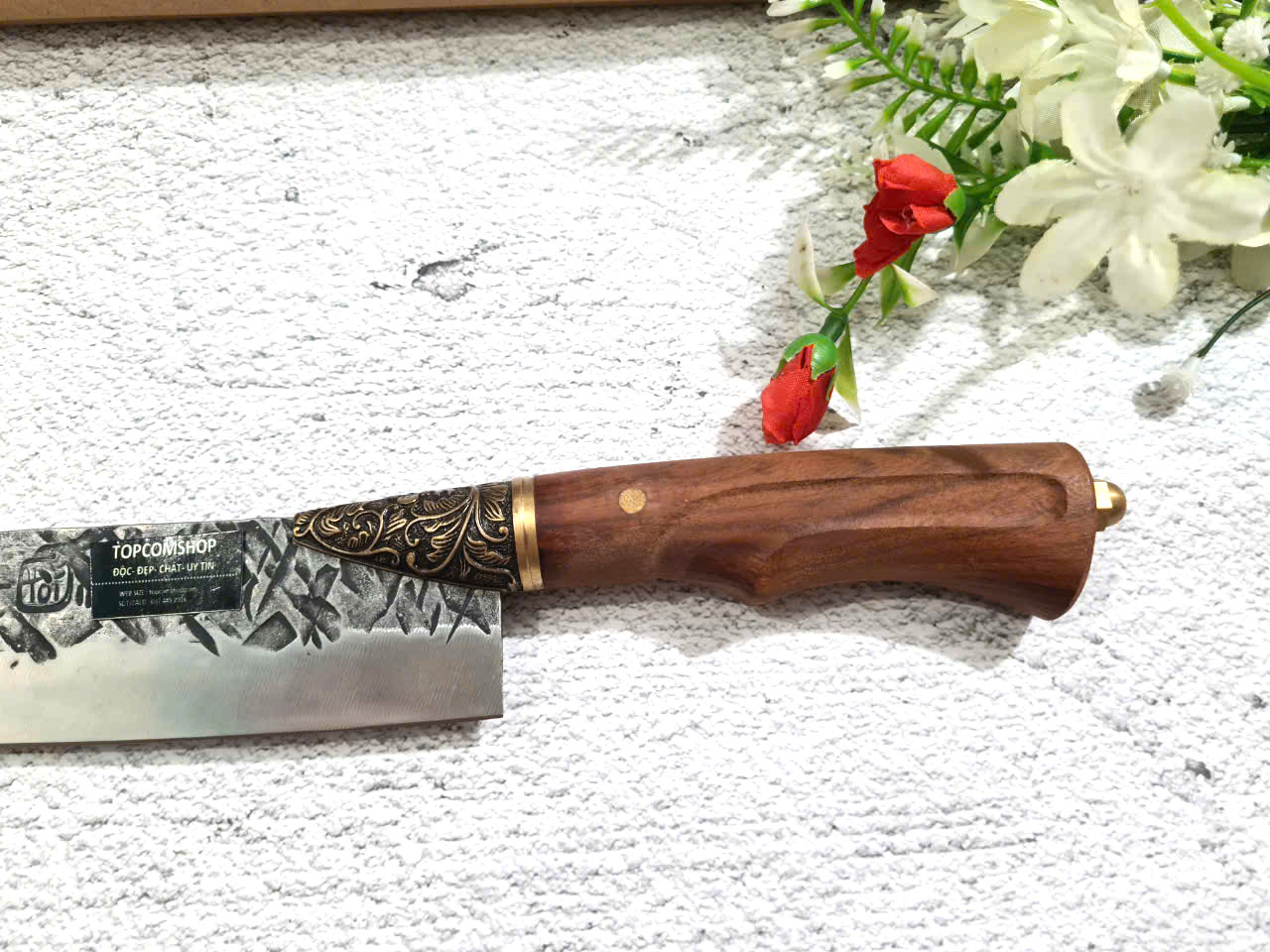 DAO BẾP - DAO THÁI HOA VĂN KHÂU ĐỒNG MÃ DT157