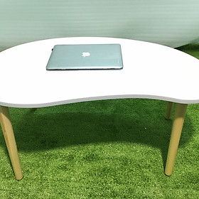 Bàn sofa hạt đậu trắng 100x50x45, bàn trà, bàn gỗ phòng khách, bàn cafe, coffee, cà phê, salon