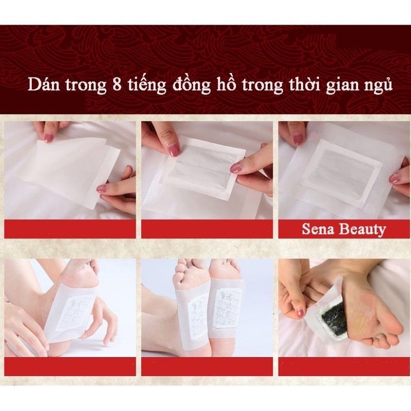 Hộp cao dán 50 miếng dán thải độc chân ngải cứu thải các chất độc qua gan bàn chân