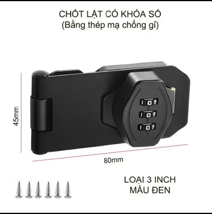 Khóa 3 số dùng khóa tủ khóa ngăn kéo nhỏ gọn với 3 chữ số