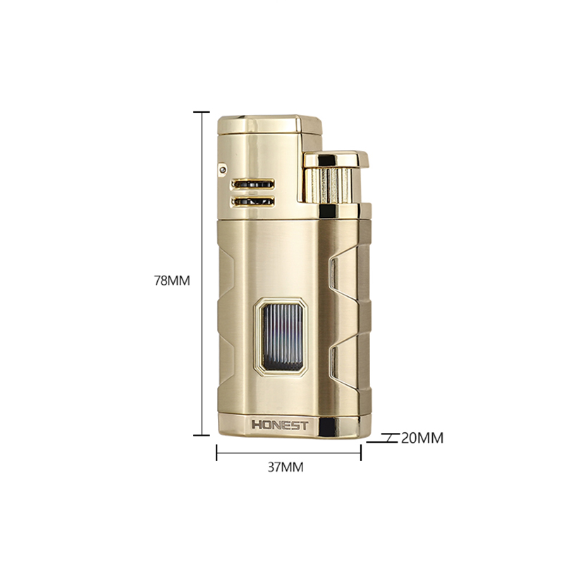 Vỏ Hột Quẹt Bật Lửa Gas Honest BCZ-758 Khò 3 Tia Cực Mạnh - Nhiều màu