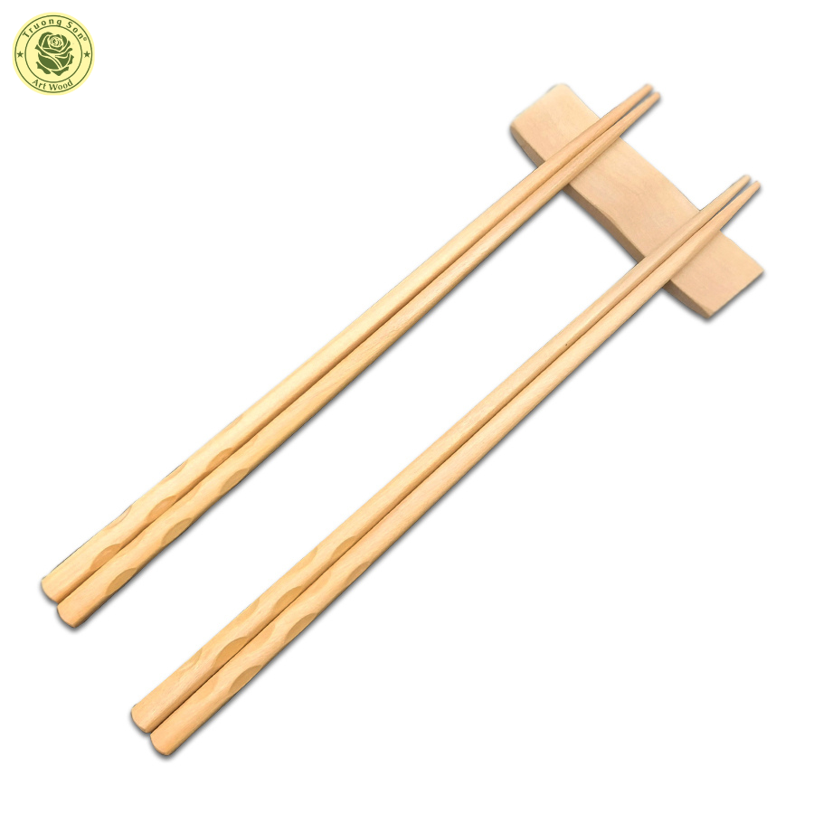Bộ 5 Đôi Đũa Gỗ Cà Chít 3 Khuyết Tự Nhiên Mỹ Nghệ - Đồ Dùng Nhà Bếp Thương Hiệu Trường Sơn