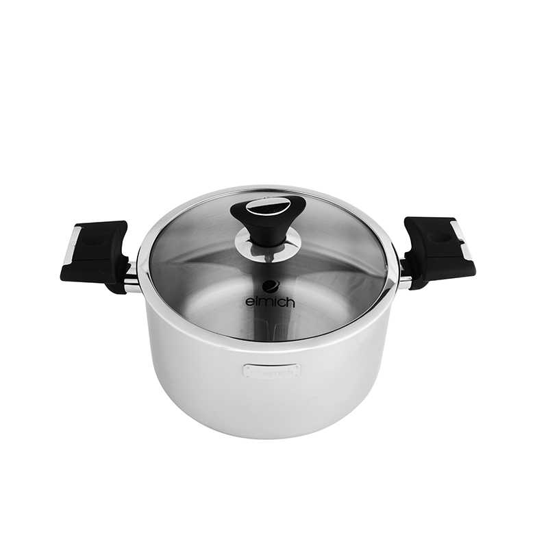 Bộ nồi chảo Elmich EDA-0866 ( inox 3 lớp đáy liền cao cấp - quánh 16, nồi 20, chảo 24cm) - Hàng chính hãng