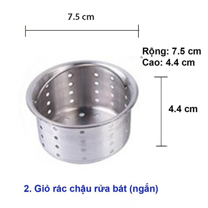 Nắp đậy - giỏ lọc rác inox 304 của chậu rửa bát chén Pimisi | hàng chính hãng
