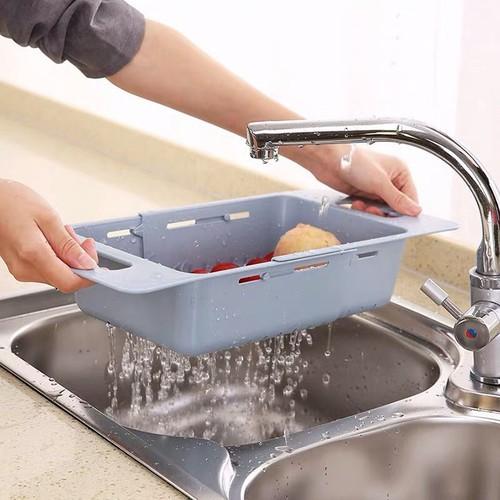 Rổ Gác Bồn Rửa Bát Gấp Gọn Đa Năng NHỰA NO 5613 Kệ Đựng Đồ Rửa Chén Gác Bồn Đa Năng