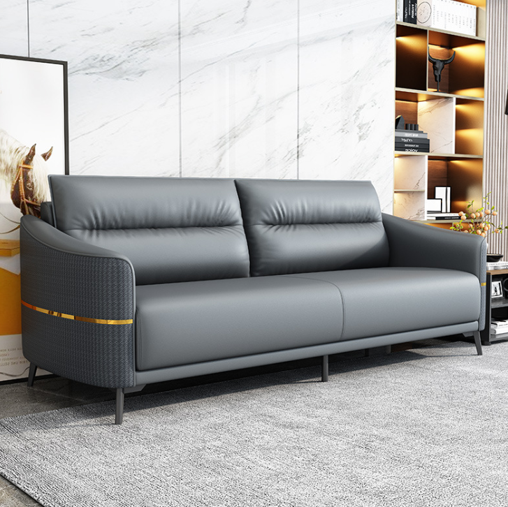Bộ sofa da văn phòng cao cấp Juno Sofa kèm ghế đơn HVPCT-21