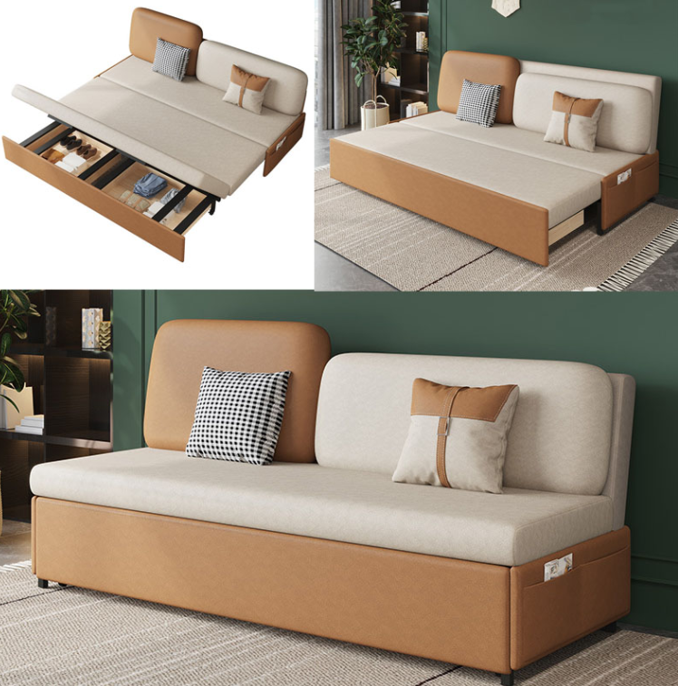Sofa giường đa năng hộc kéo HGK-10 ngăn chứa đồ tiện dụng Tundo KT 1m7