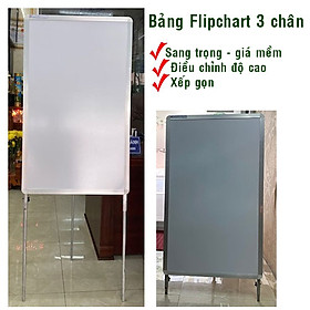 Bảng Flipchart 3 chân viết bút lông -Trắng-0,6x1,0m