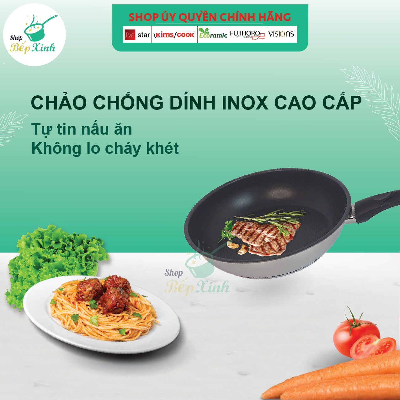Chảo Inox Chông Dính 3 Đáy Fivestar CKD26-3DI (26cm) - Hàng Chính Hãng