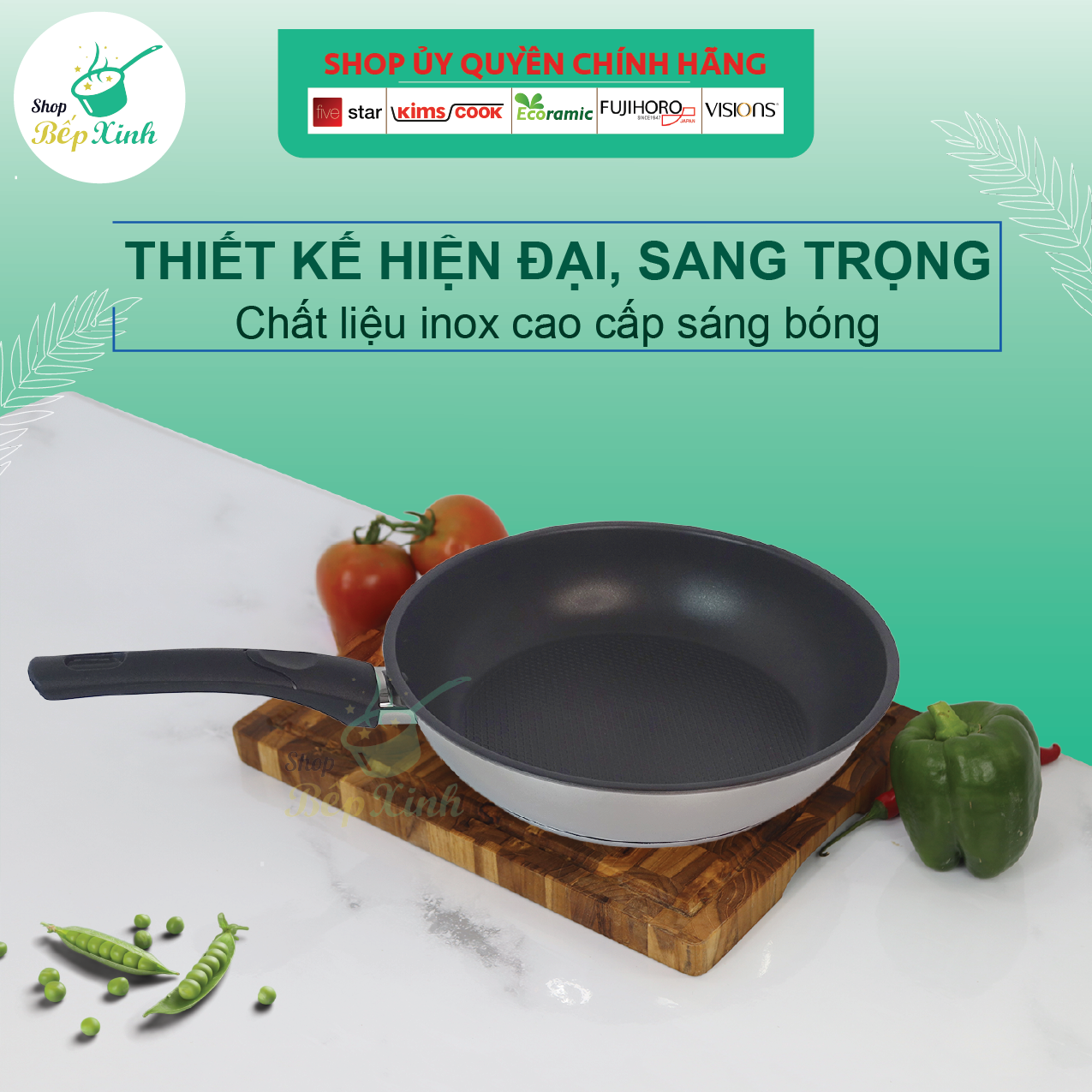 Chảo Inox Chông Dính 3 Đáy Fivestar CKD26-3DI (26cm) - Hàng Chính Hãng