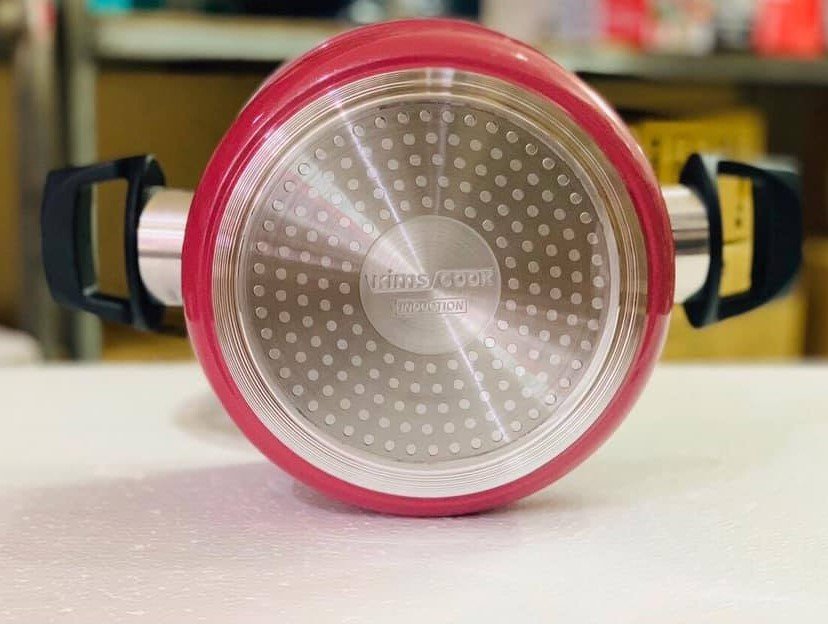 Tặng cặp nhấc nồi silicon cao cấp- Bộ nồi chảo đáy từ 3 món gồm 2 nồi 18-20cm, 1 chảo 24cm Easy Kimscook chống dính vân đá Hàn Quốc