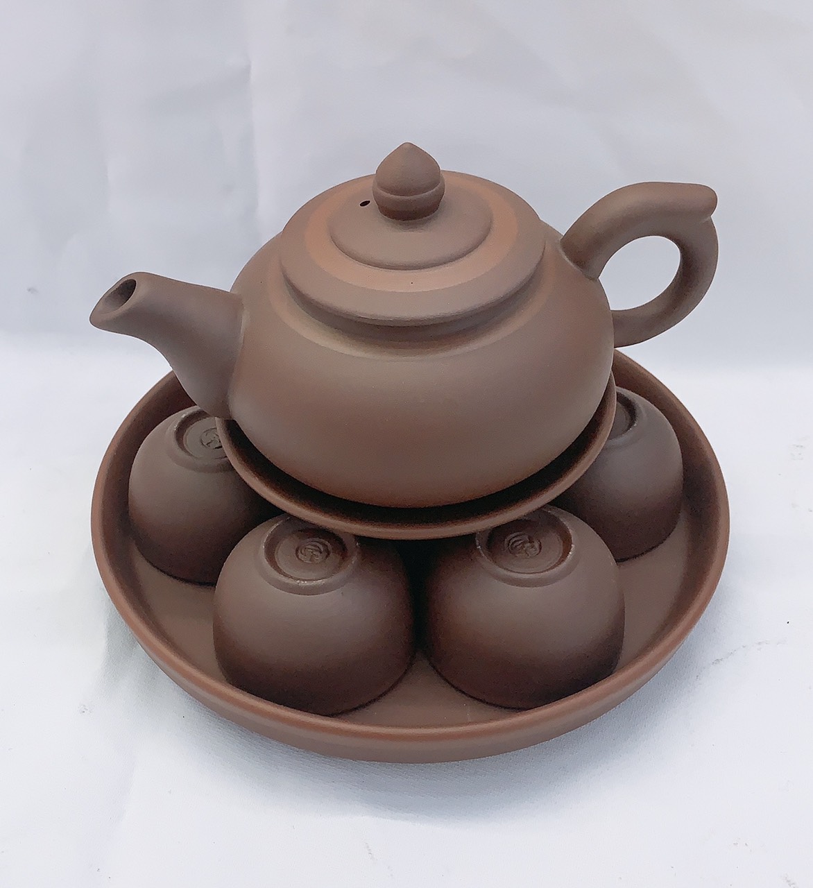 Bộ ấm chén pha trà khèm khay sứ pha trà truyền thống - ANTH688
