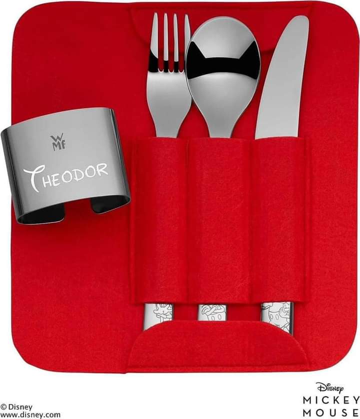 Bộ dao, thìa, dĩa dành cho trẻ em WMF My2Go-Kids-Set Mickey Mouse 5-teilig Hàng chính hãng
