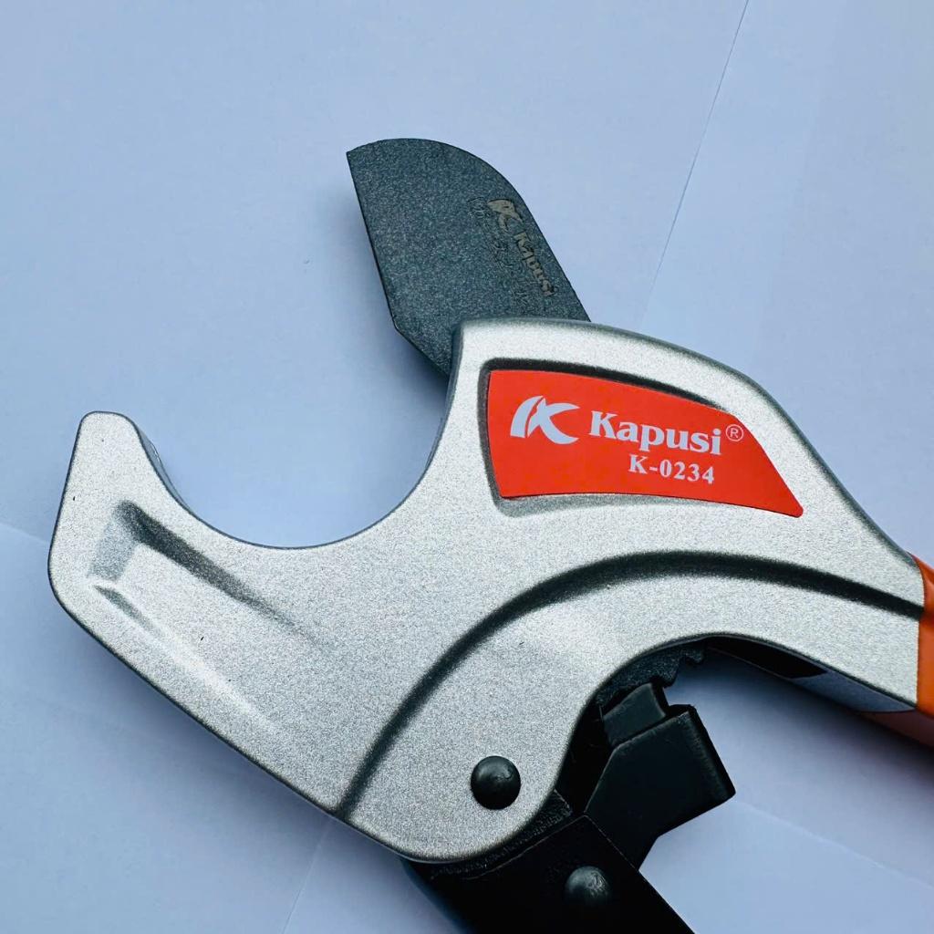 Kéo Cắt Ống PVC, PPR, PE 42mm KAPUSI tay xám cam K0234