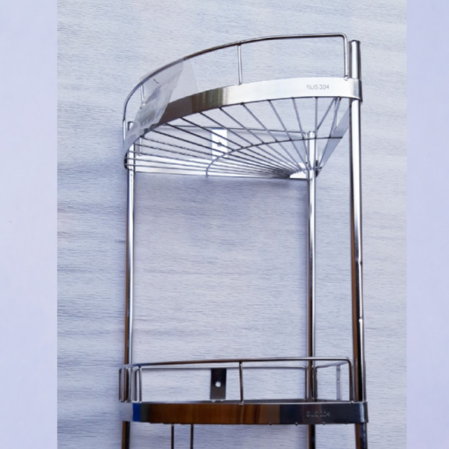 Kệ góc inox 304 (rộng 25cm)_ kệ nhà tắm_ kệ nhà bếp