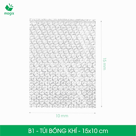 B1 - 15x10 cm - 50 Túi bóng khí chống sốc đóng hàng - Túi gói hàng, bọc chống sốc, xốp chống sốc