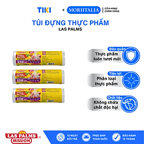 Túi đựng thực phẩm Laspalm tự hủy an toàn tiện lợi TDTP30006842, TDTP40006828, TDTP20006835, DTP40006811 (120 túi/cuộn) nhiều size