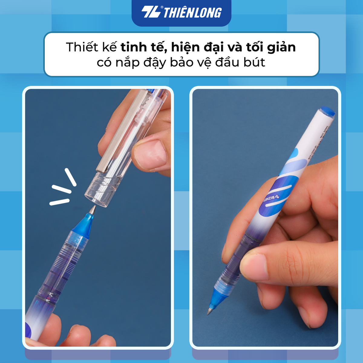Bút lông bi - Rollerball Pen Thiên Long RB-007 - Công nghệ Free Ink System