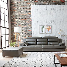 SF300 - GHẾ SOFA DA THẬT 4 CHỖ NGỒI KÈM ĐÔN