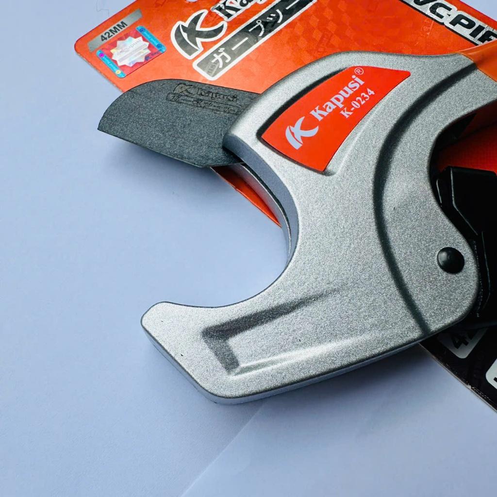 Kéo Cắt Ống PVC, PPR, PE 42mm KAPUSI tay xám cam K0234