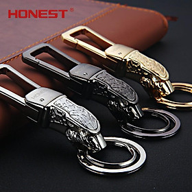 Móc khóa xe hơi Honest đầu báo mắt đính đá khóa cài BCK2