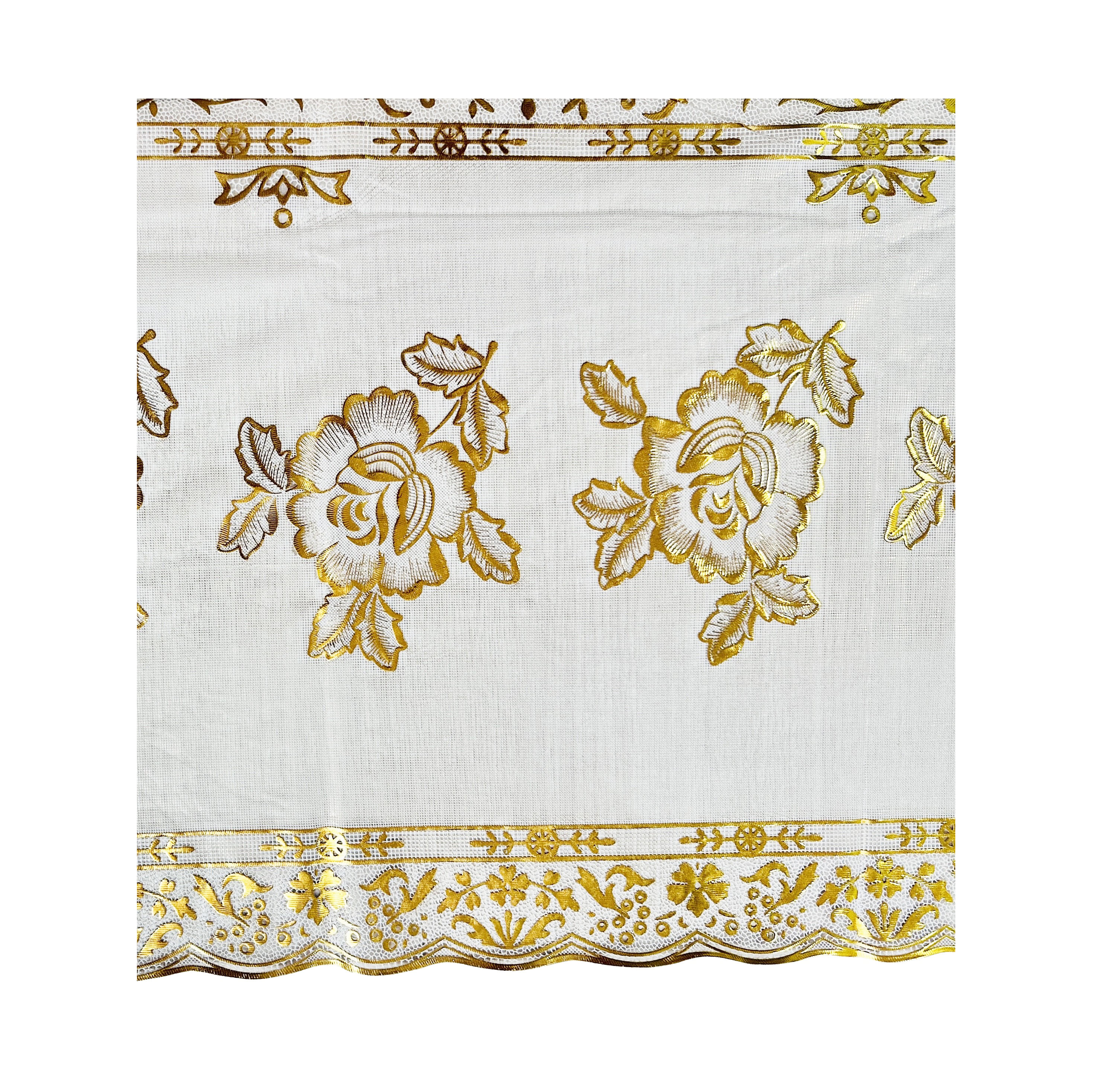 Khăn trải bàn PAULEE WLG-751 hoa văn nhũ vàng (152cm x 228cm)