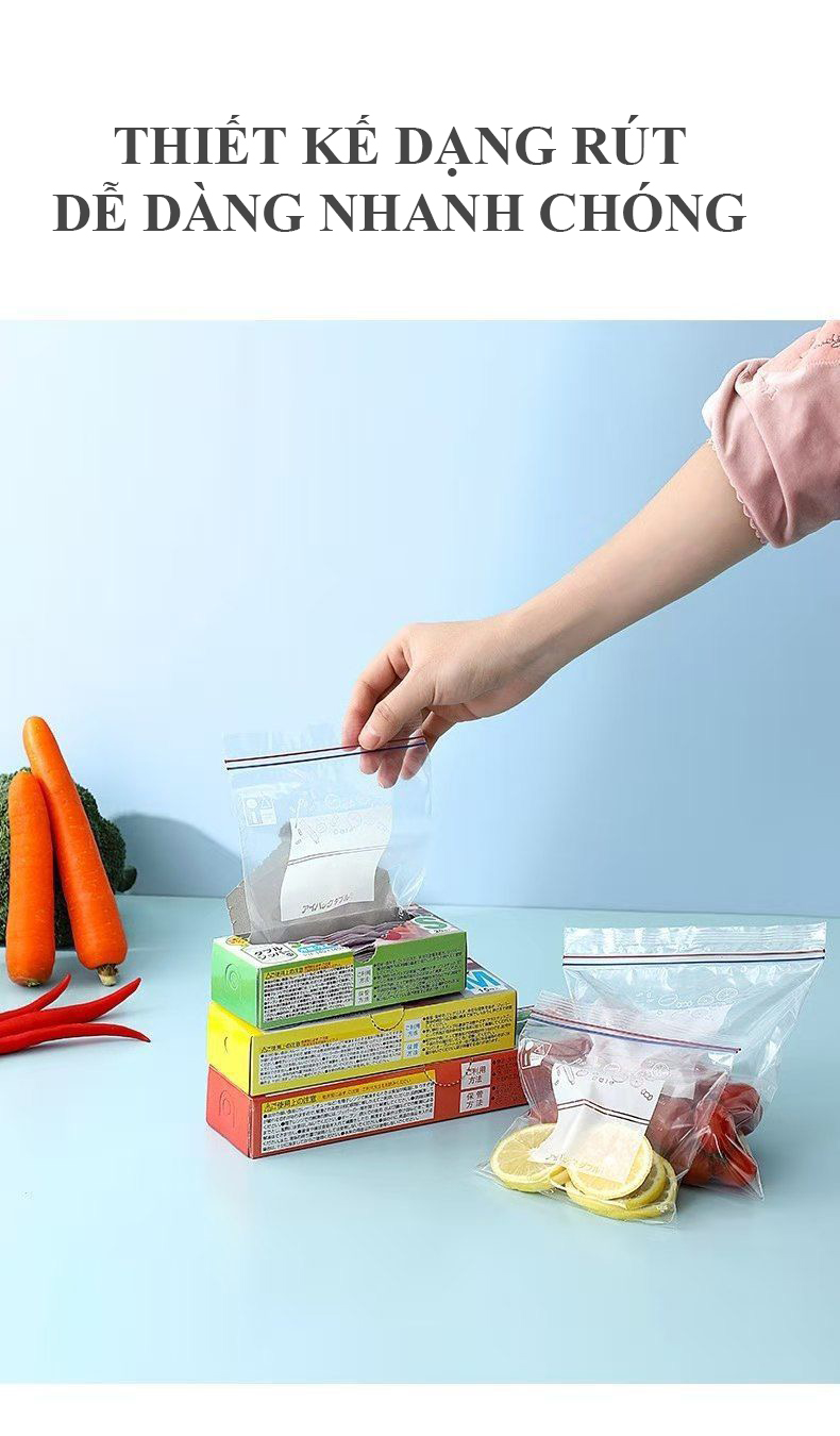 Túi zip bảo quản thực phẩm Nhật