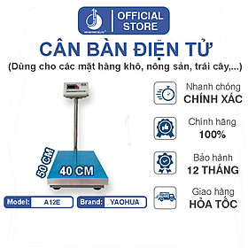 Cân Bàn Điện Tử A12E - Mặt Bàn Cân 400X500MM