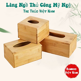 Hộp đựng giấy ăn bằng gỗ tre trúc tự nhiên cao cấp