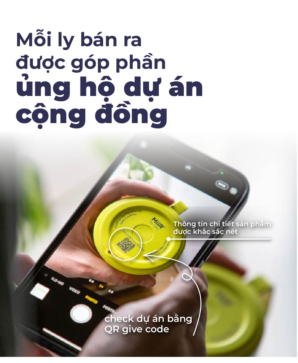 Bình giữ nhiệt MiiR 360 Traveler nắp ấn chống tràn uống từ 4 phía thương hiệu Mỹ nhập khẩu chính hãng