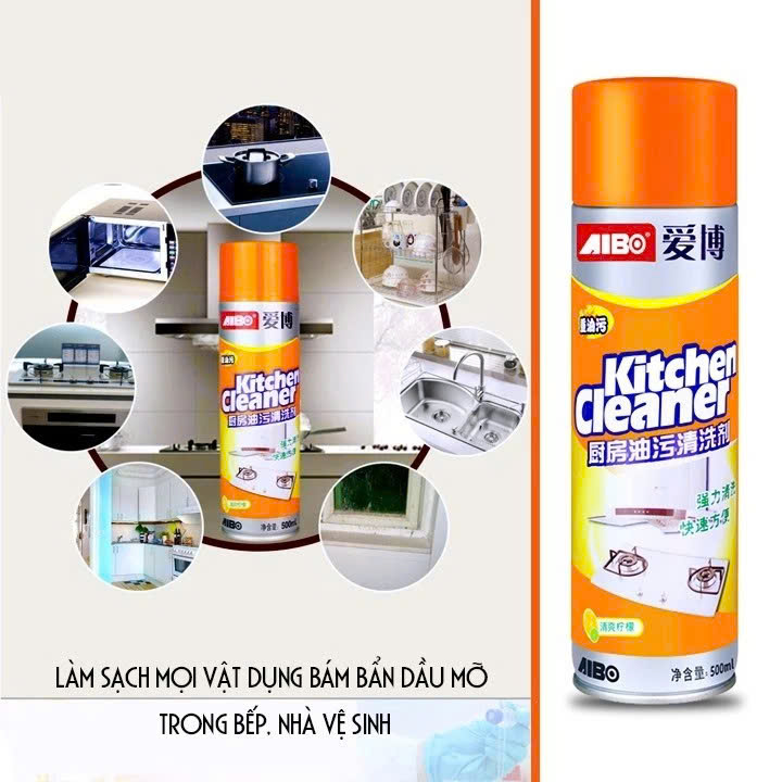 Bình Xịt Bọt Tẩy Rửa Đa Năng – Tẩy Sạch Dầu Mỡ, Vết Bẩn Cứng Đầu Chỉ Trong 1 Lần Xịt