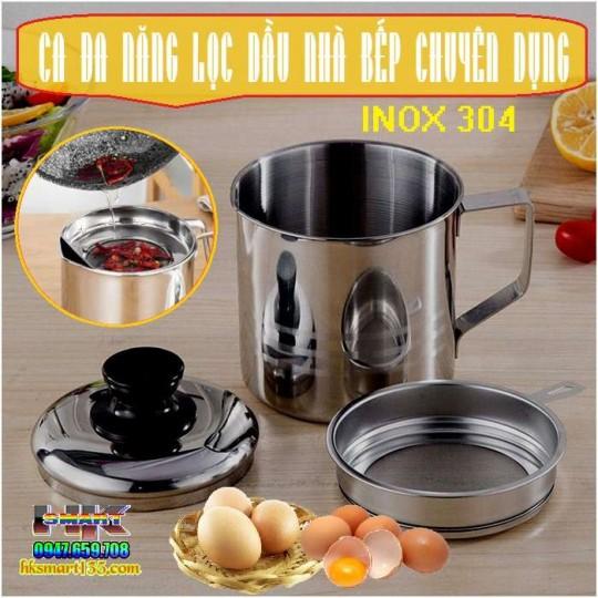 Ca Lọc Dầu Inox 304 Không Thấm Lọc DầU CựC Trong