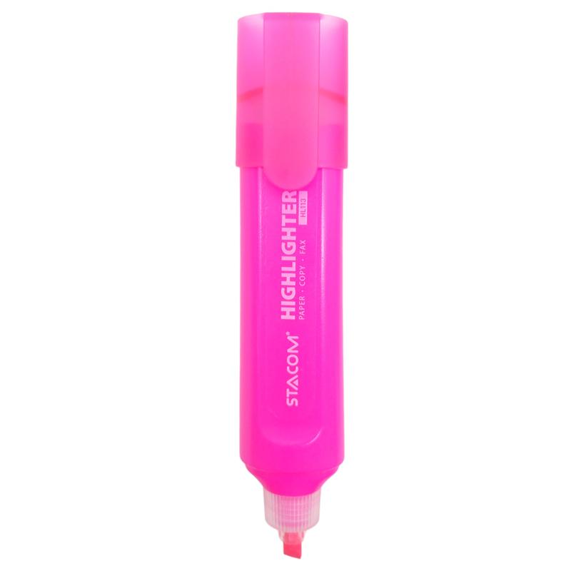 Bút Dạ Quang Thân Màu - Stacom HL113P - Màu Hồng