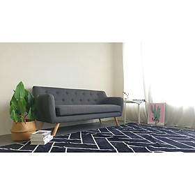 Sofa ghế băng dài Juno Sofa 1m8 nệm rời tháo giặt màu xám.