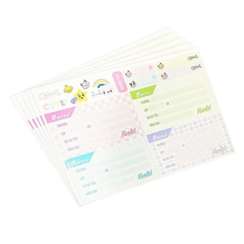 Nhãn Vở Pastel - Bitex LB06 (20 Nhãn)