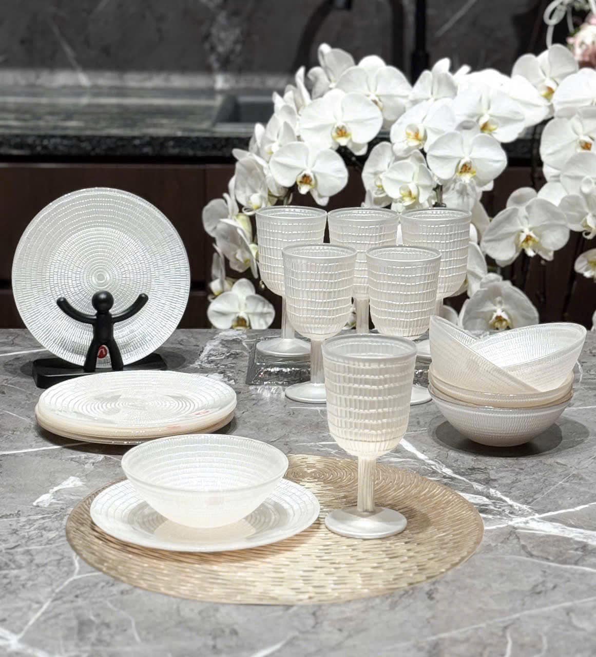 Set 18 món bát/đĩa/ly cao cấp Viola From Germany Hàng chính hãng