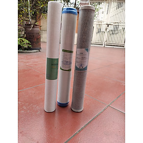 Bộ 3 lõi lọc thô 20 inch số 1 2 3, Lõi lọc công nghiệp dùng cho máy lọc nước R.O