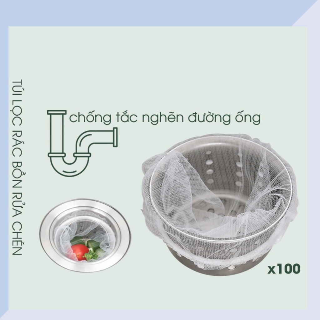 Combo 300 túi lọc rác bồn rửa bát