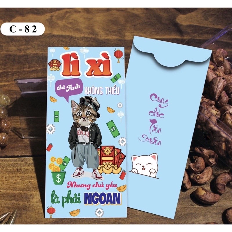 Set 10 bịch 100 bao lì xì Tết , phát tài cả năm hàng đẹp nhiều mẫu mới , vô cùng xinh xắn và cute