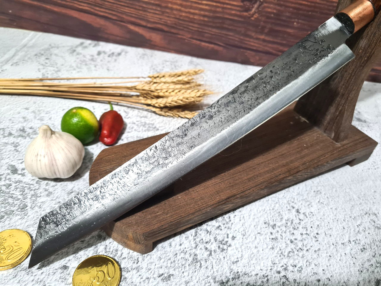 DAO BẾP NHÍP PHÚC SEN SASHIMI MẶT HOA VĂN MÃ HB1 N4