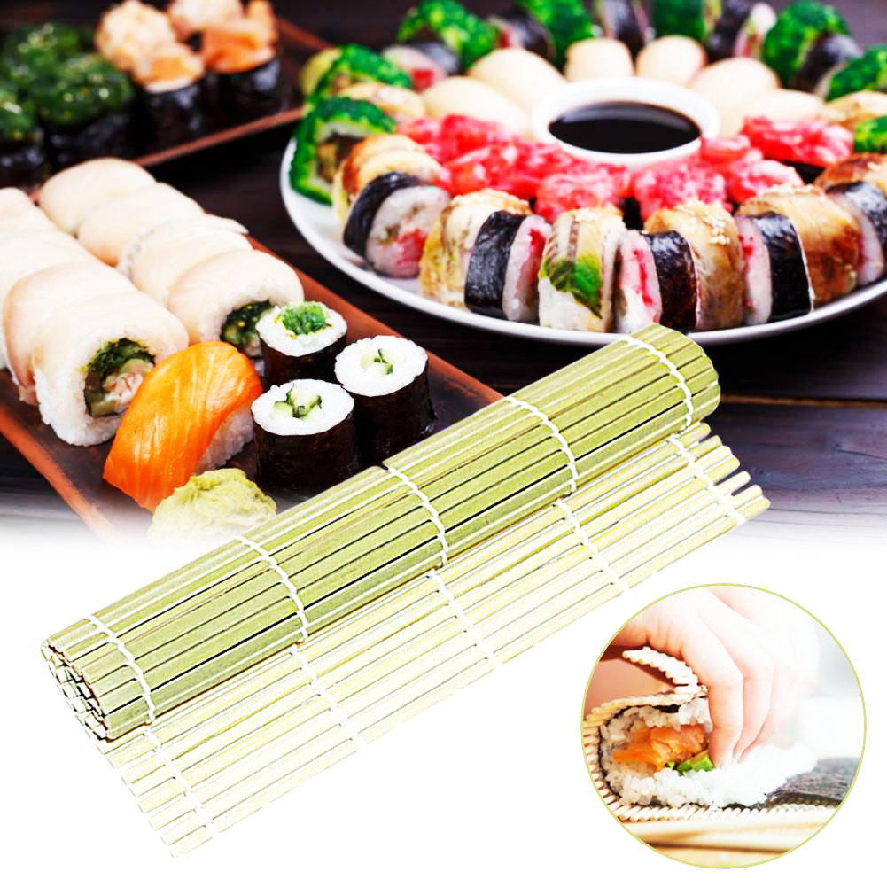 Thảm tre cuộn sushi- Bộ làm sushi tại nhà mini