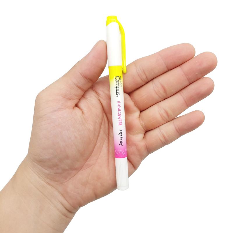 Bút Dạ Quang 2 Đầu Mực Neon Campus DHL-NE-YPK - Vàng, Hồng