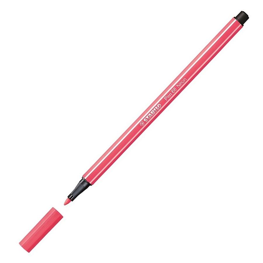 Bút Lông Màu Đầu Kim 1.0 mm - Stabilo PN68-040 - Fluorescent Red