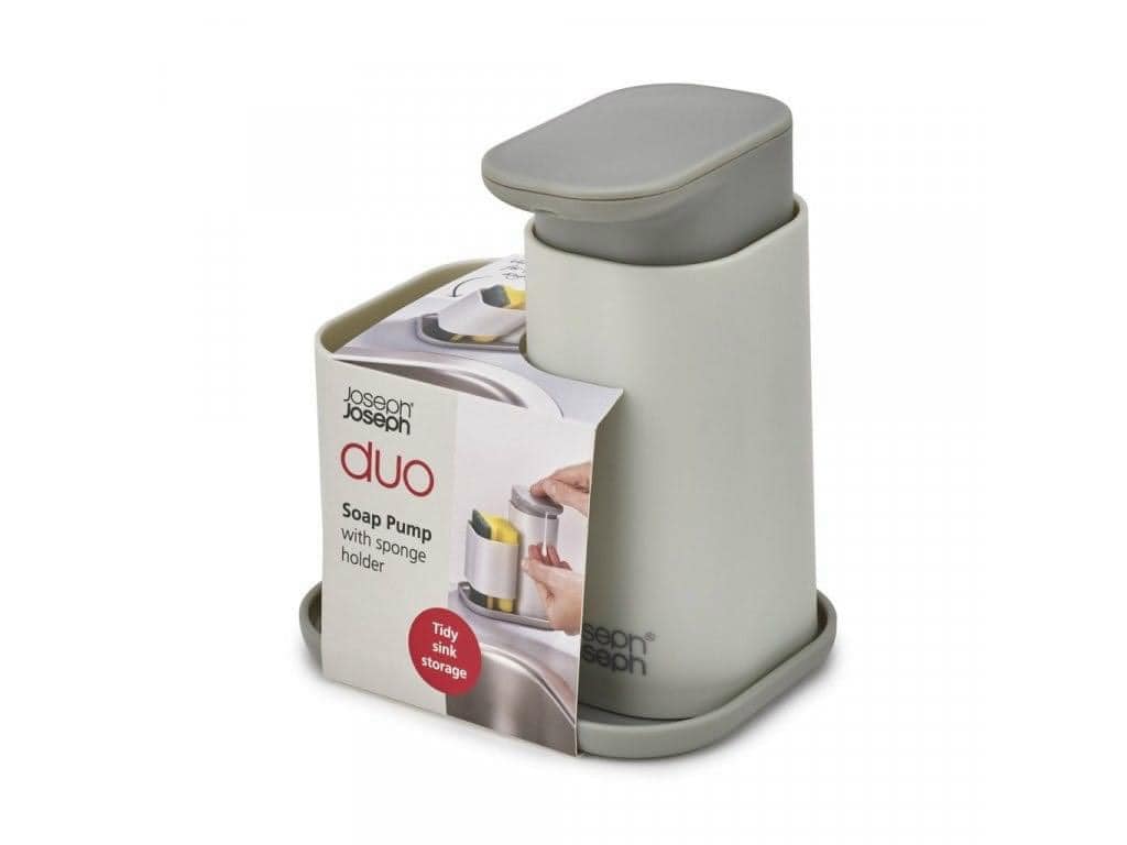 Bình bơm xà phòng kèm ngăn đựng miếng rửa chén Joseph Joseph Duo Hàng chính hãng