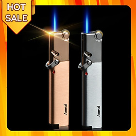 Vỏ Hột Quẹt Bật Lửa Khò Gas Đá 1 Tia Aomai AM-365 Đẹp Độc Lạ Lửa Khò Mạnh Mẽ - Dùng Gas Cao Cấp