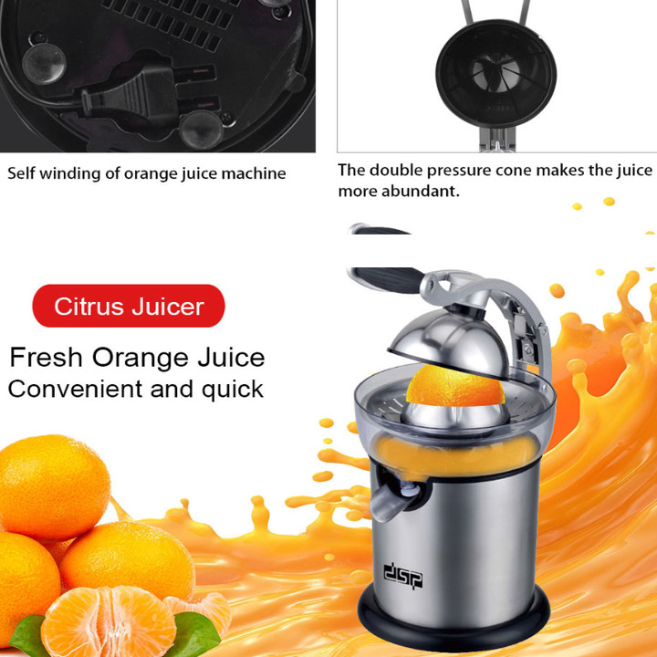 Máy vắt cam cao cấp DSP Công suất 130W, Dung tích 1000ml, trọng lượng 3kg, Chất liệu Inox 304 - Hàng nhập khẩu