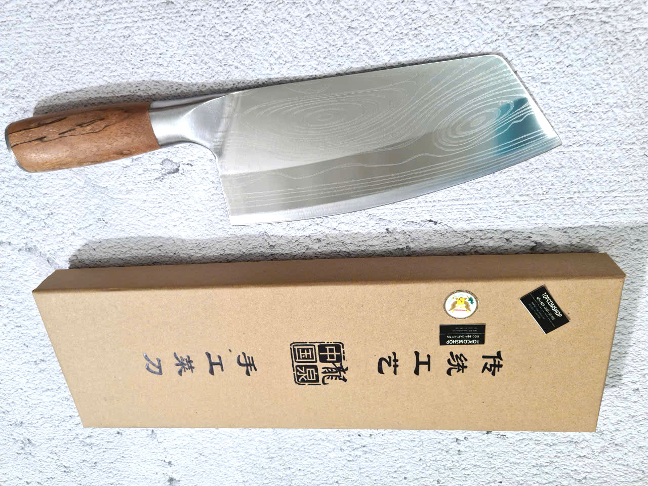 DAO - DAO BẾP NHẬT BẢN SANTOKU THÉP DAMASCUS MÃ DT124 vns