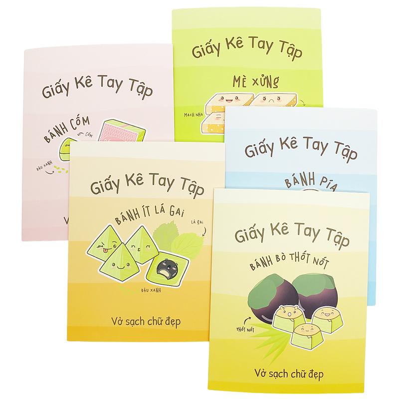 Giấy Kê Tay Tập Bánh Việt - The Sun - Bánh Ít Lá Gai - Màu Cam